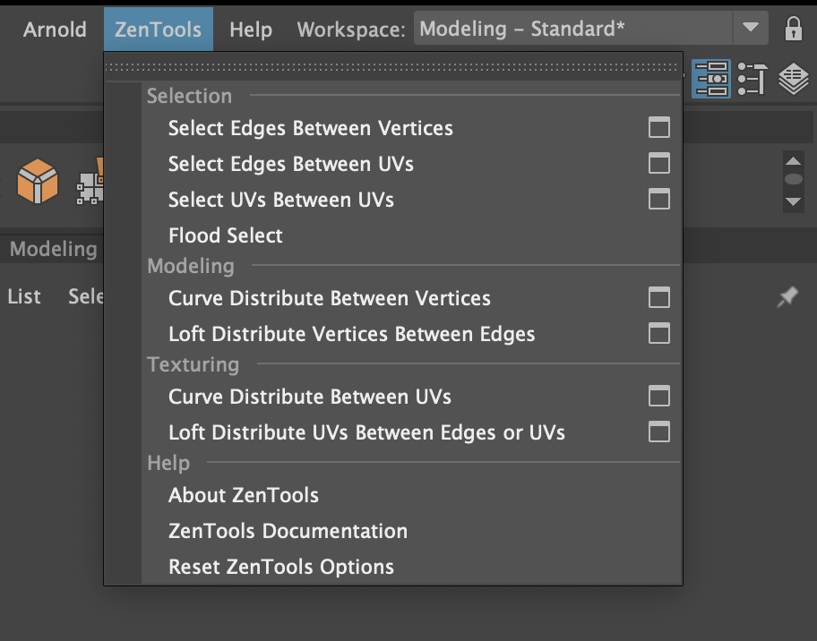 ZenTools Menu